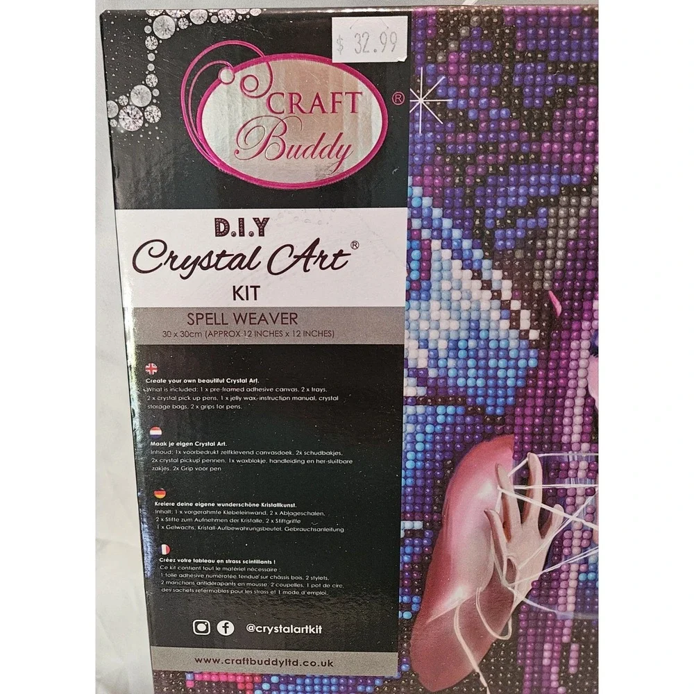 Craft Buddy DIY Crystal Art Kit Spell Weaver Anne Stokes 30x30cm New Sealed...